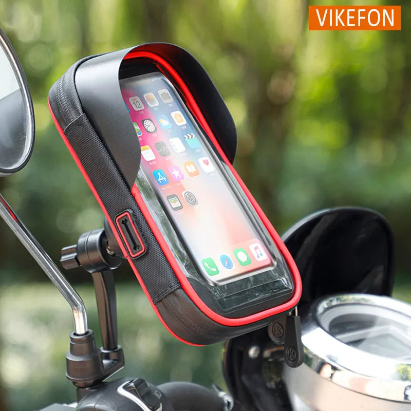 Bicycle Motorcycle Universal Mobile Phone Holder Mount GPS Waterproof Navigation Stand Card Pack for Smartphones Bike Bracket
