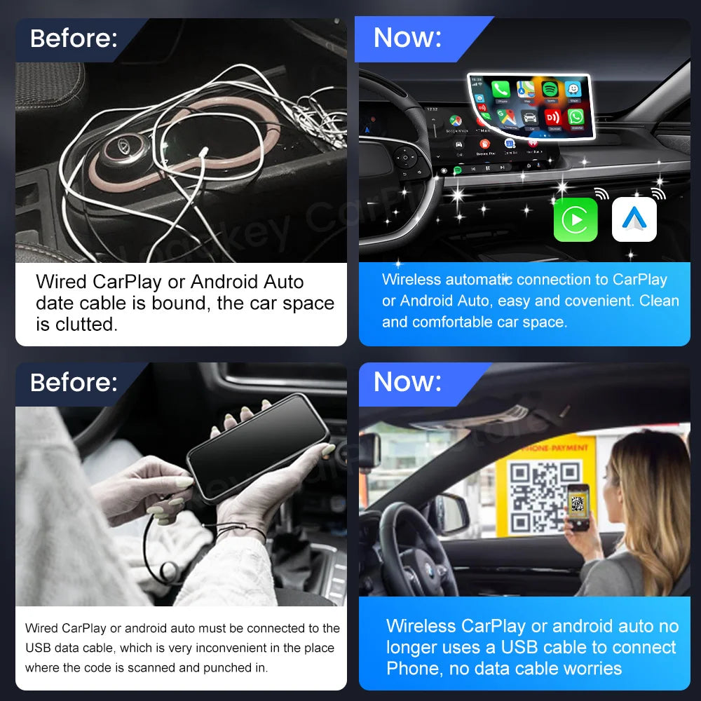 Carlinkit 5.0 Wireless Car Play Dongle Car Radio Draadloze Adapter Android Auto Box For Mazda Cx5 6 Mazda Multi-Device Support