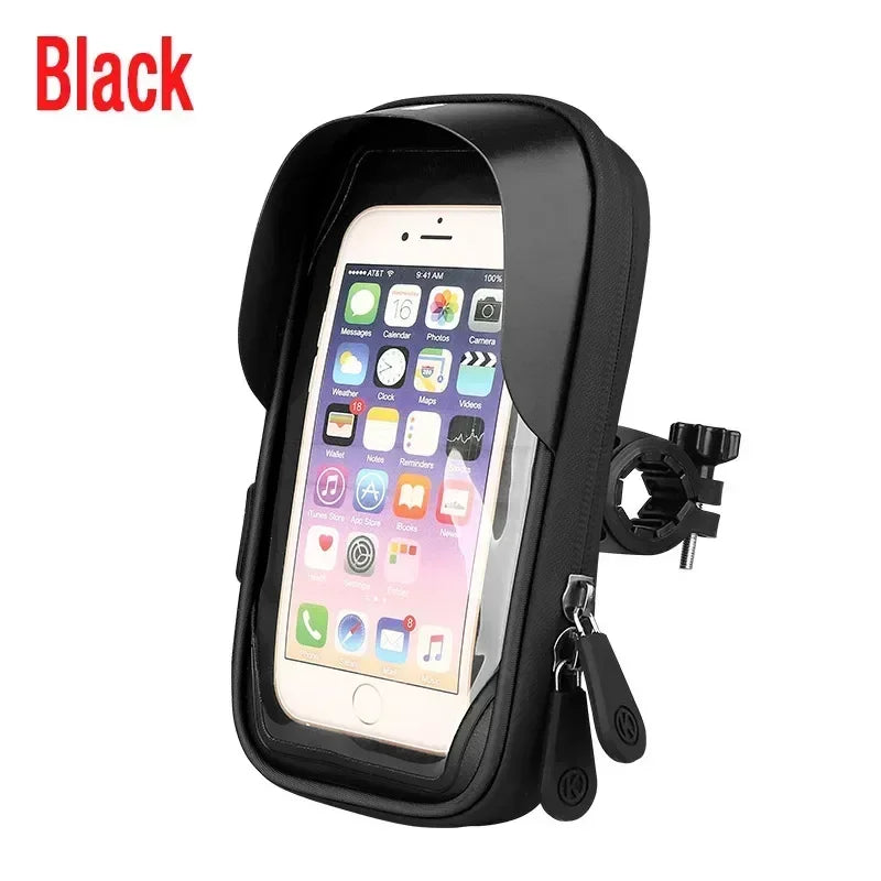 Bicycle Motorcycle Universal Mobile Phone Holder Mount GPS Waterproof Navigation Stand Card Pack for Smartphones Bike Bracket