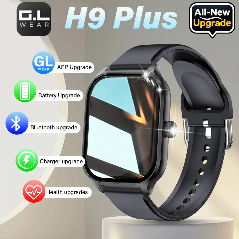 LAXASFIT 2025 New Women's Smart Watch 2.01 Full Touchscreen Bluetooth Call Heart Rate Monitor Sports Men's Smartwatch