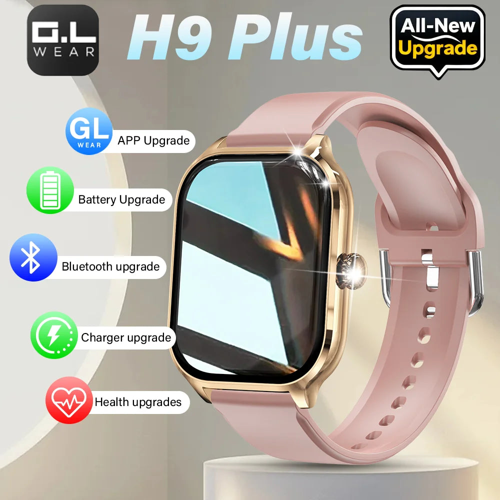LAXASFIT 2025 New Women's Smart Watch 2.01 Full Touchscreen Bluetooth Call Heart Rate Monitor Sports Men's Smartwatch