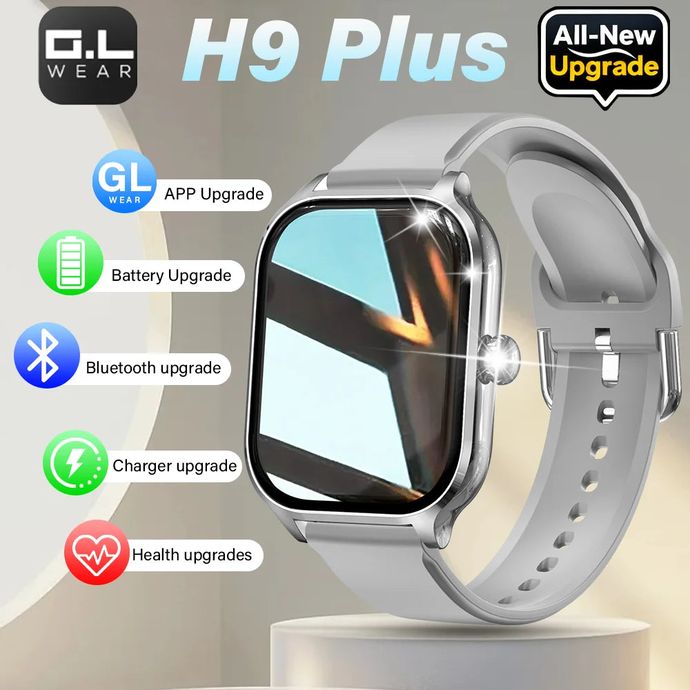 LAXASFIT 2025 New Women's Smart Watch 2.01 Full Touchscreen Bluetooth Call Heart Rate Monitor Sports Men's Smartwatch