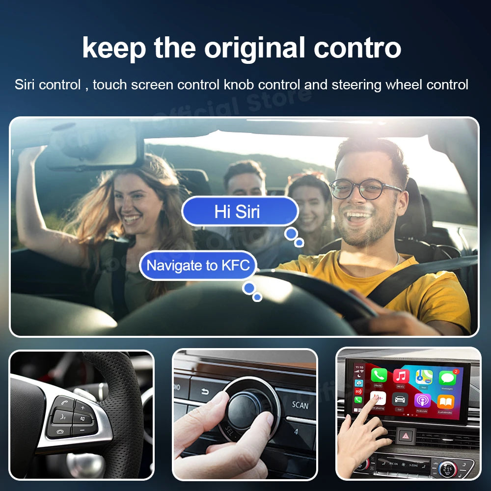 Carlinkit 5.0 Wireless Car Play Dongle Car Radio Draadloze Adapter Android Auto Box For Mazda Cx5 6 Mazda Multi-Device Support