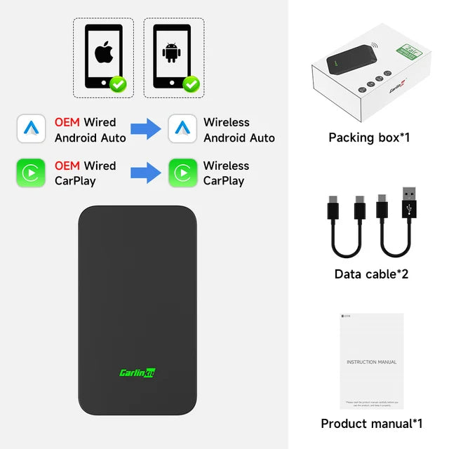 Carlinkit 5.0 Wireless Car Play Dongle Car Radio Draadloze Adapter Android Auto Box For Mazda Cx5 6 Mazda Multi-Device Support